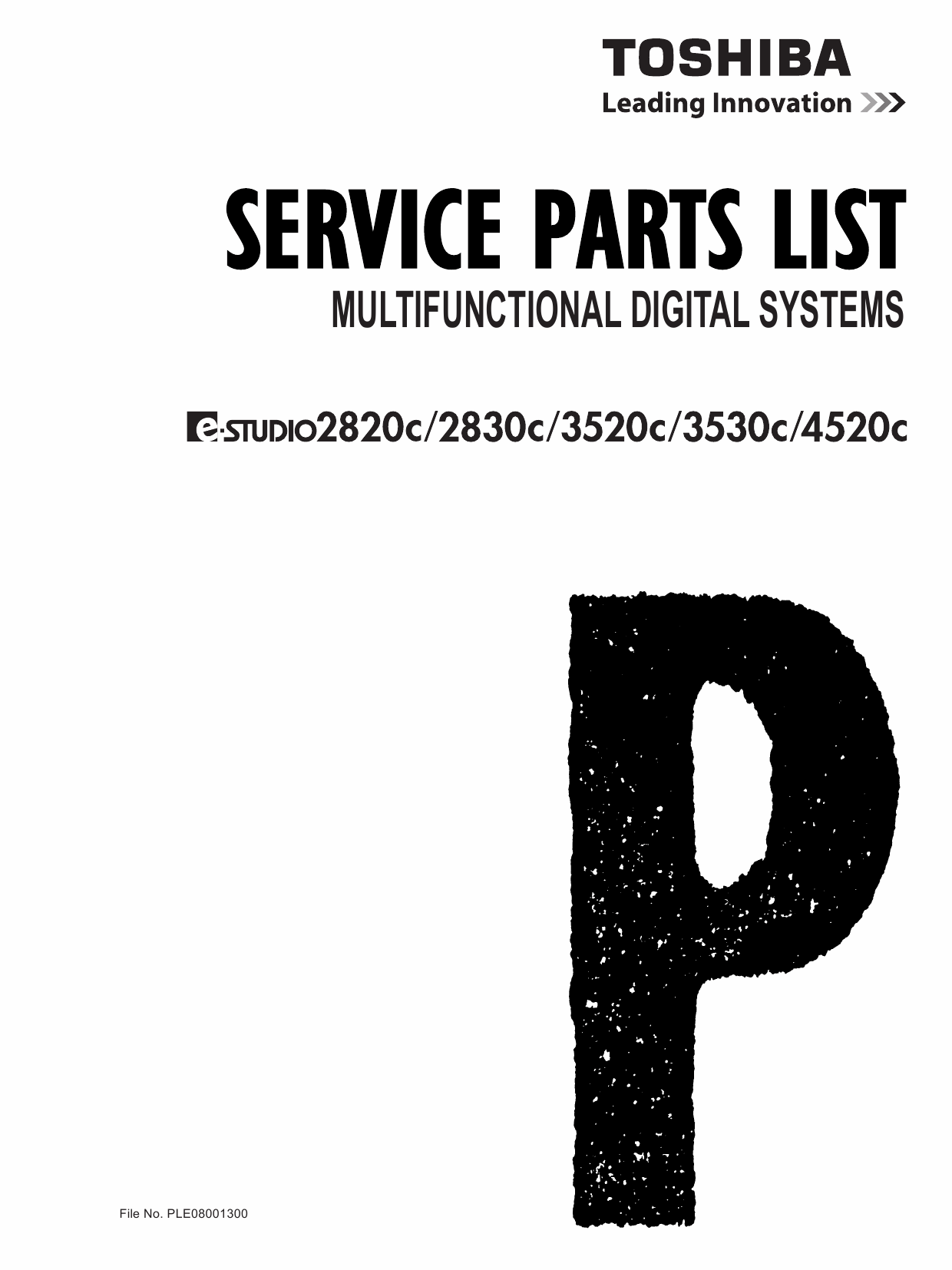TOSHIBA e-STUDIO 2820C 2830C 3520C 3530C 4520C Parts List Manual-1